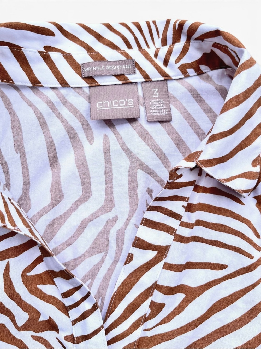 Chico's 3-Piece Outfit: Rust Linen Jacket (XL) Zebra Shirt (XL) Juliet Pants (L) - Picture 8 of 16